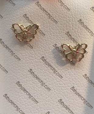 14kt Butterfly available Only in Yellow Gold.