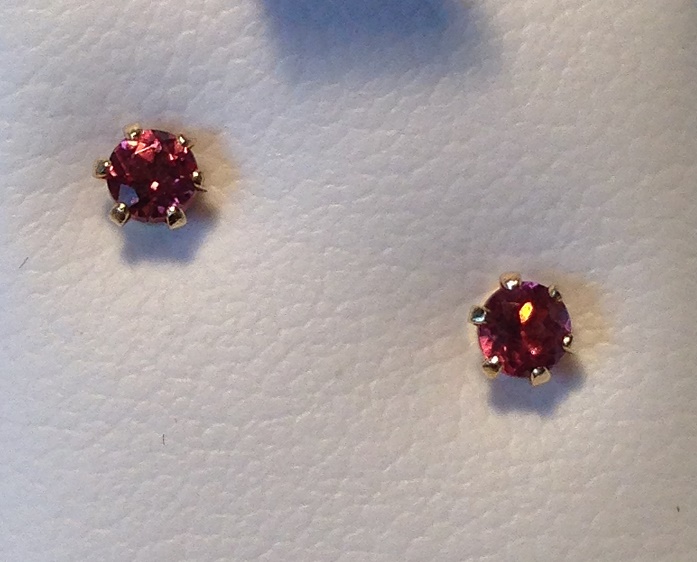 Genuine Tourmaline
May be used for October Birthstone.
With Screw Backs.