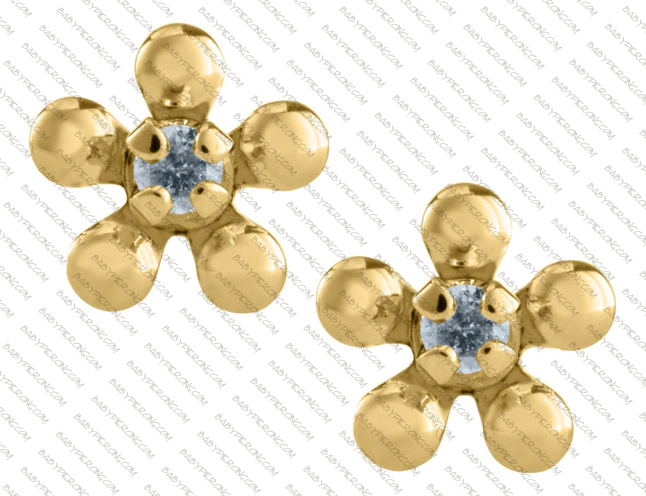 14kt Gold 5 Petal Design Flower Earring with 2pt tcw Center Diamond.
ONLY IN YELLOW GOLD